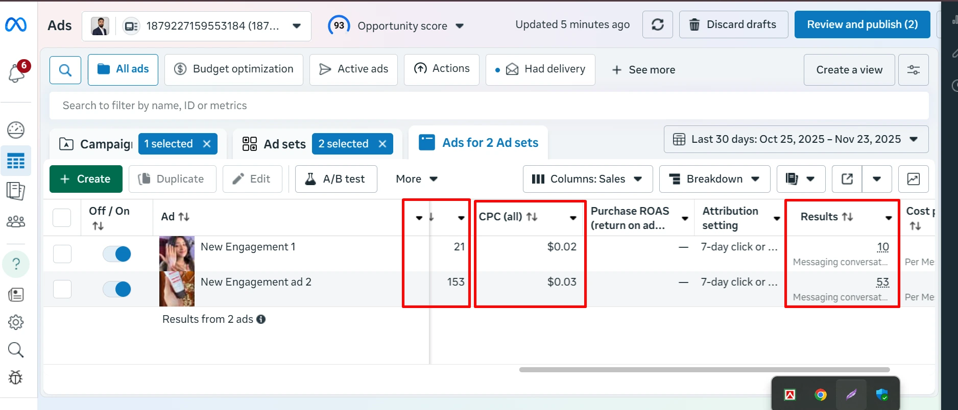 Low-Cost Messaging & Engagement Ads